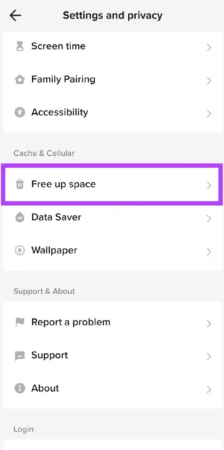 Free up space