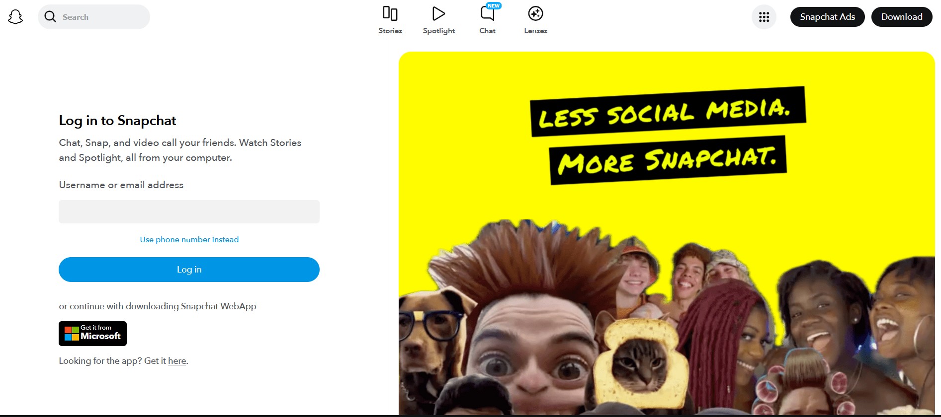 Use Snapchat Web